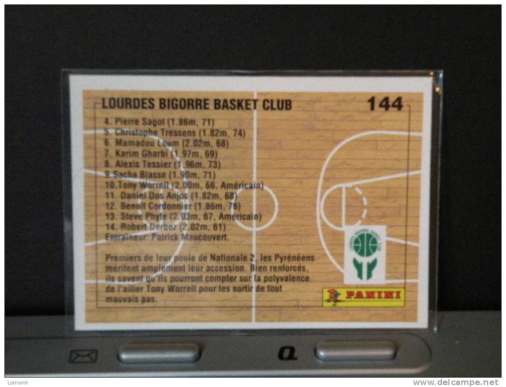 Carte  Basketball  1994, équipe Lourdes Bigorre Basket Club - N° 144 - 2scan - Habillement, Souvenirs & Autres
