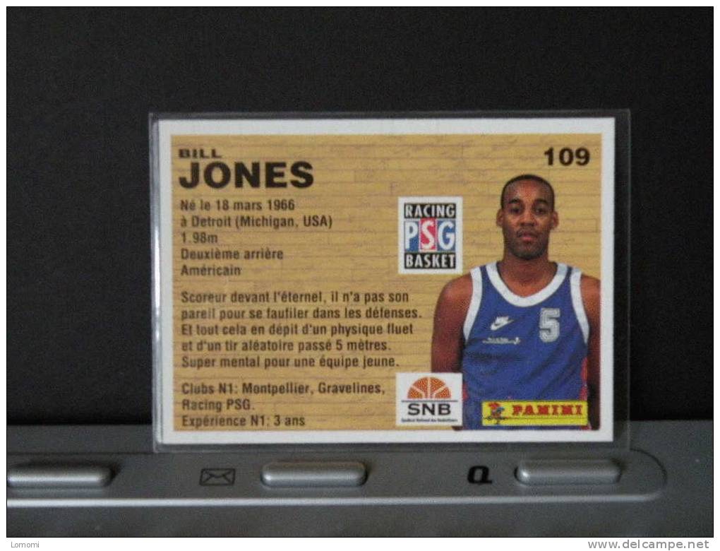 Carte  Basketball, 1994 équipe - RACING PSG - Bill JONES - N° 109 - 2scan - Apparel, Souvenirs & Other