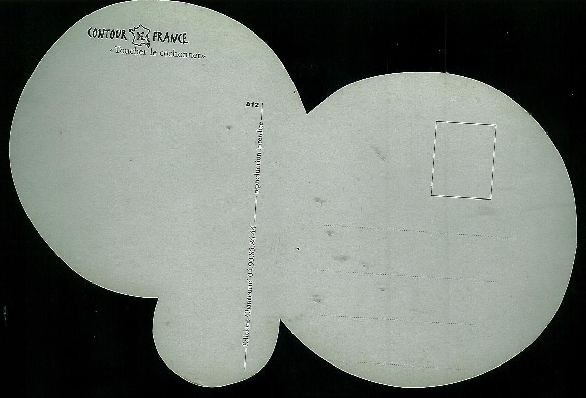 CP Découpée édition CONTOUR De FRANCE N° A12 - LE JEU DE BOULES ET COCHONNET - Bowls