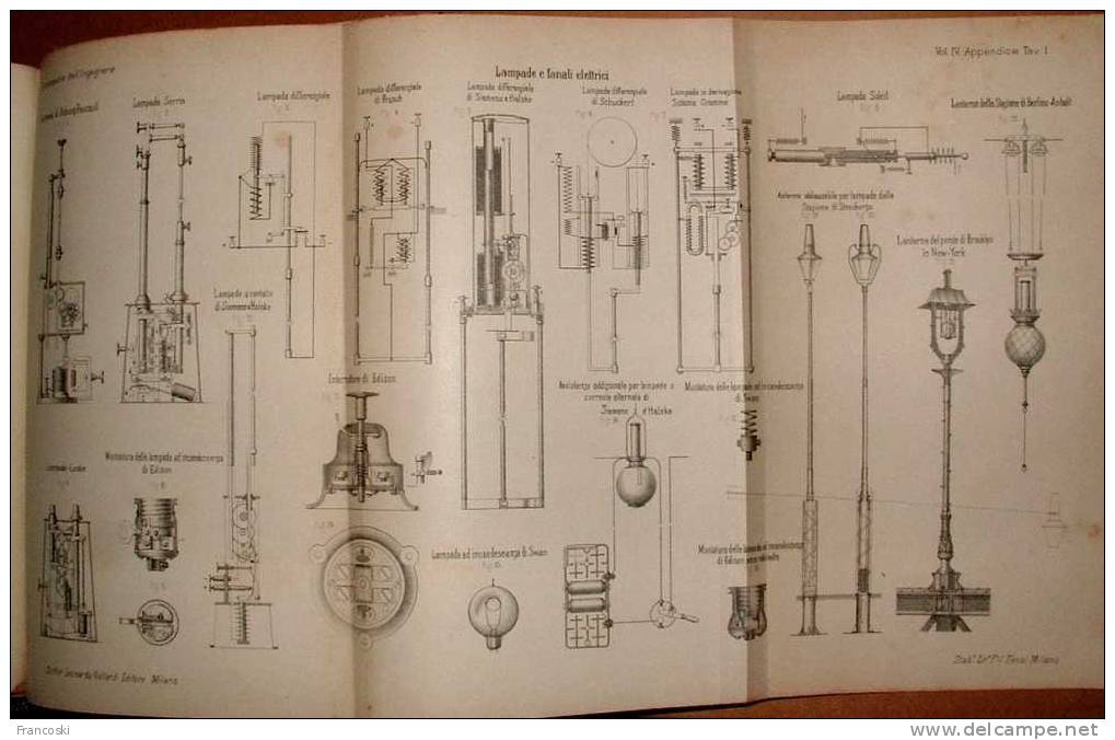 H.GÖRGES E K.ZICKLER:ELETTROTECNICA- 102 INCISIONI-ATLANTE 6 TAVOLE LITOGRAFICHE-ELETTRICITA' -LAMPIONI-1894- - Textes Scientifiques