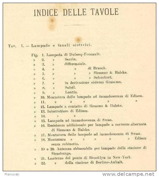 H.GÖRGES E K.ZICKLER:ELETTROTECNICA- 102 INCISIONI-ATLANTE 6 TAVOLE LITOGRAFICHE-ELETTRICITA' -LAMPIONI-1894- - Textes Scientifiques