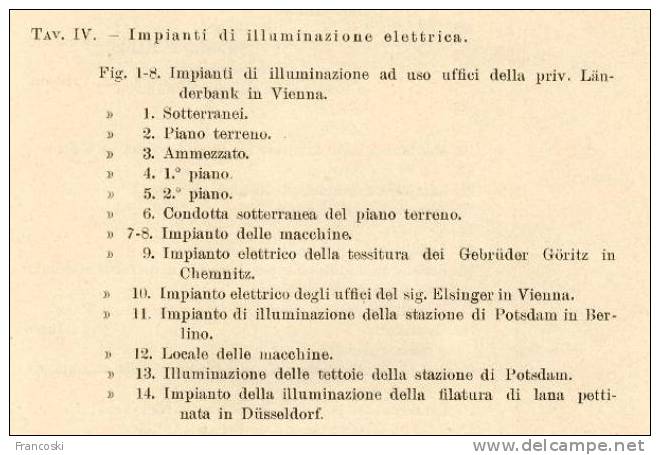 H.GÖRGES E K.ZICKLER:ELETTROTECNICA- 102 INCISIONI-ATLANTE 6 TAVOLE LITOGRAFICHE-ELETTRICITA' -LAMPIONI-1894-