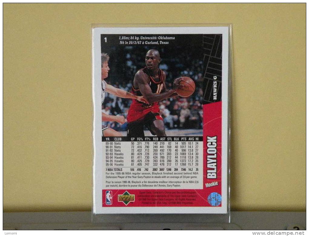 Carte  Basketball US 1992/93/94/95/96 -  Blaylock Mookie - N° 1 - 2 Scan - Atlanta Hawks