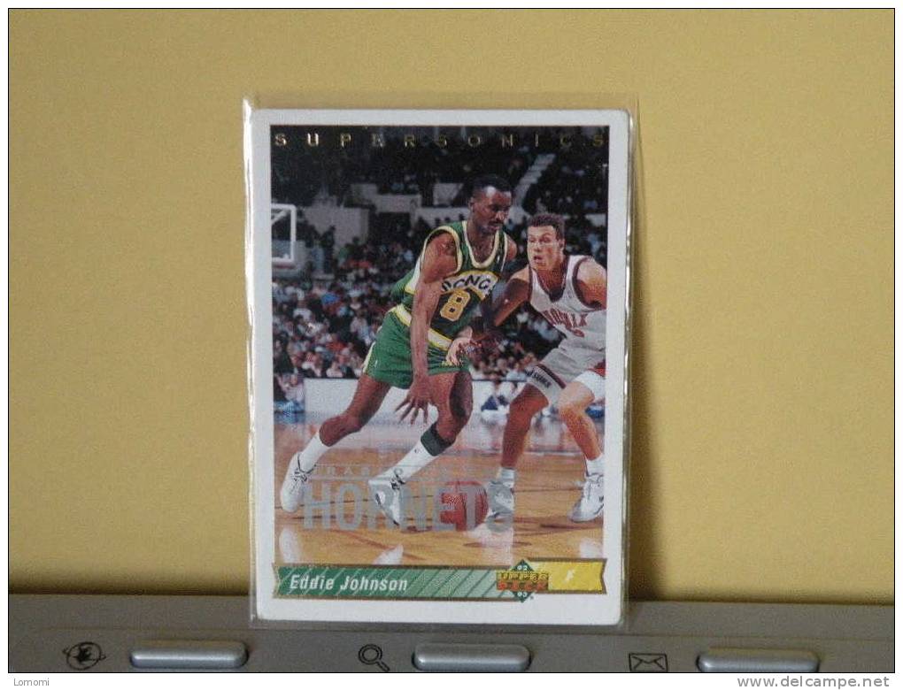 Carte  Basketball US 1992/93/94/95/96 -  Eddie Johnson - N° 242 - 2 Scan - Seattle Supersonics