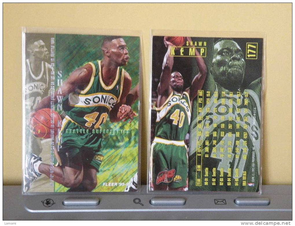 Carte  Basketball US 1992/93/94/95/96 -  Shawn Kemp - N° 177 - 2 Scan - Seattle Supersonics