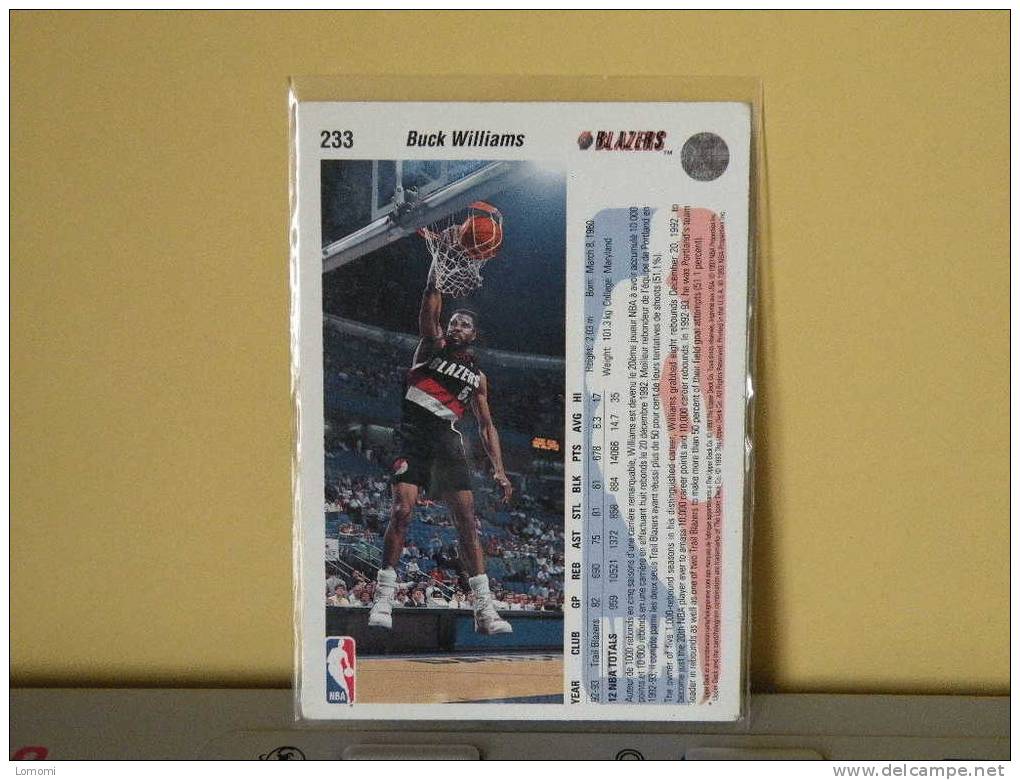 Carte  Basketball US 1992/93/94/95/96 -  Buck Williams - N° 233 - 2 Scan - Portland Trailblazers