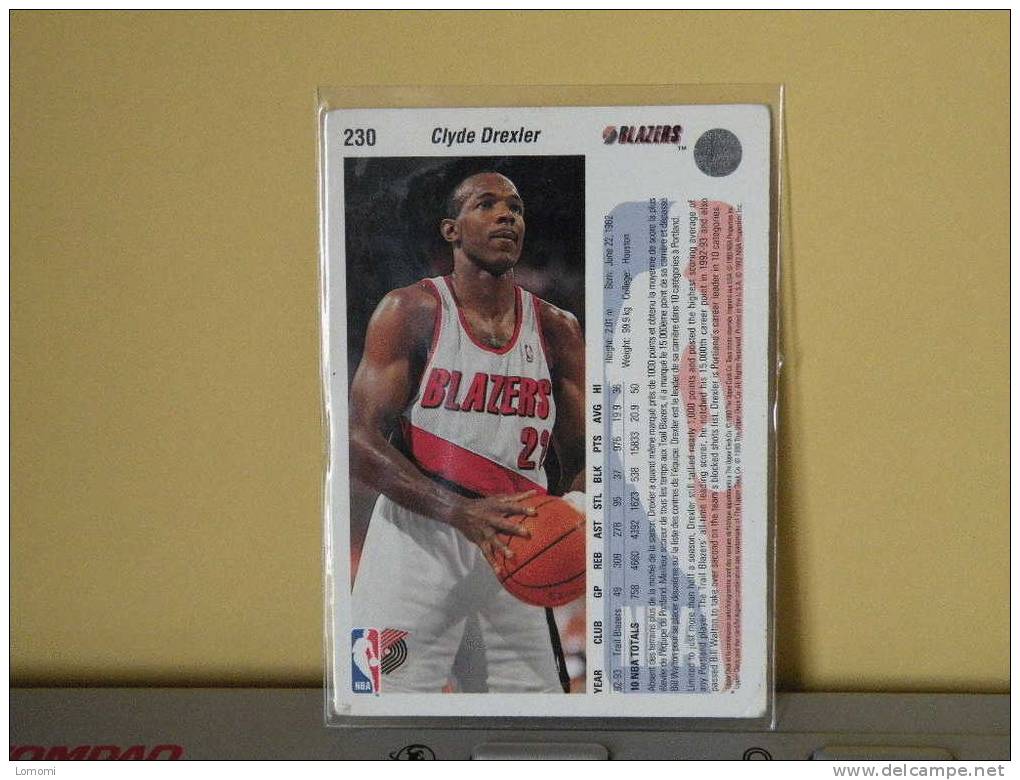 Carte  Basketball US 1992/93/94/95/96 -  Clyde Drexler - N° 230 - 2 Scan - Portland Trailblazers