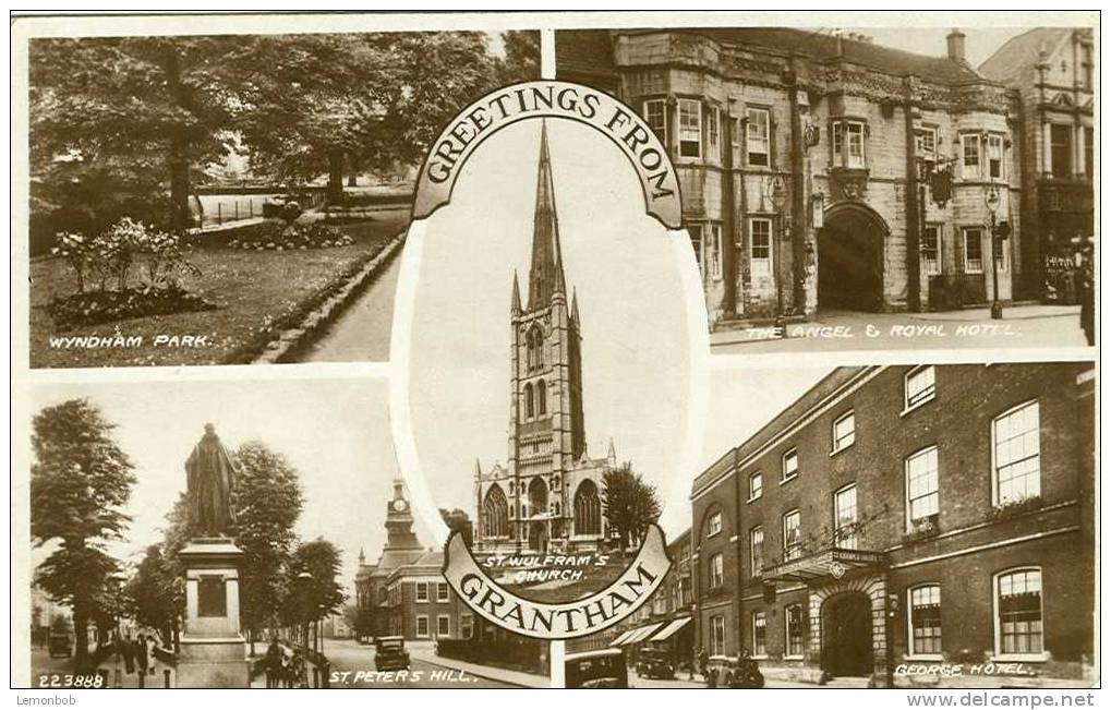 Britain United Kingdom - Greetings From Grantham Old Postcard [P237] - Other & Unclassified