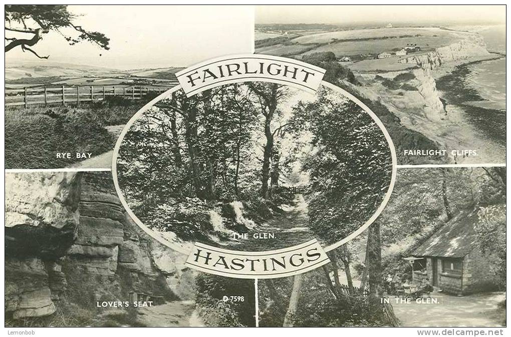 Britain United Kingdom - Fairlight Hastings Old Postcard [P239] - Hastings