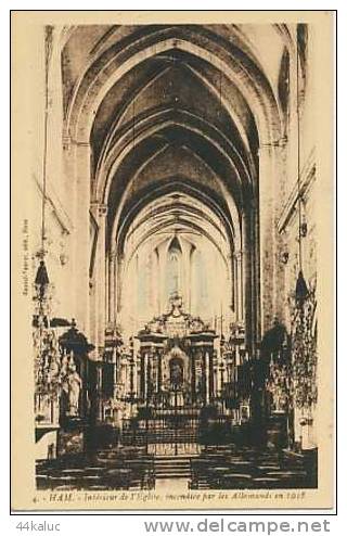 HAM  Intérieur De L´Eglise  Incendiée Par Les Allemands En 1918 - Ham