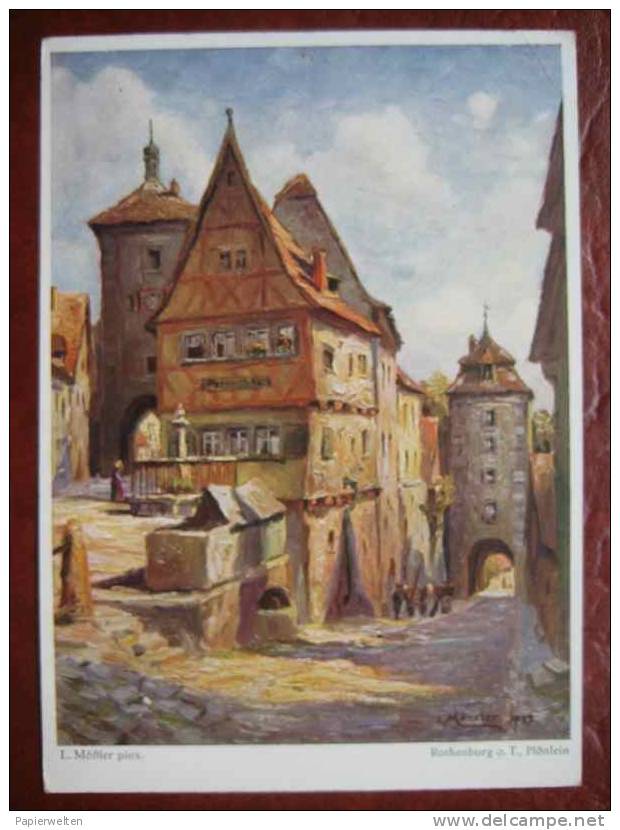 Rothenburg - Künstlerkarte Plönlein - Rothenburg O. D. Tauber