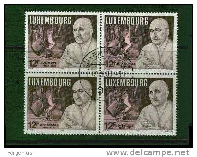 LUSSEMBURGO-1988-Monnet-Unif.1157-usato - Gebruikt