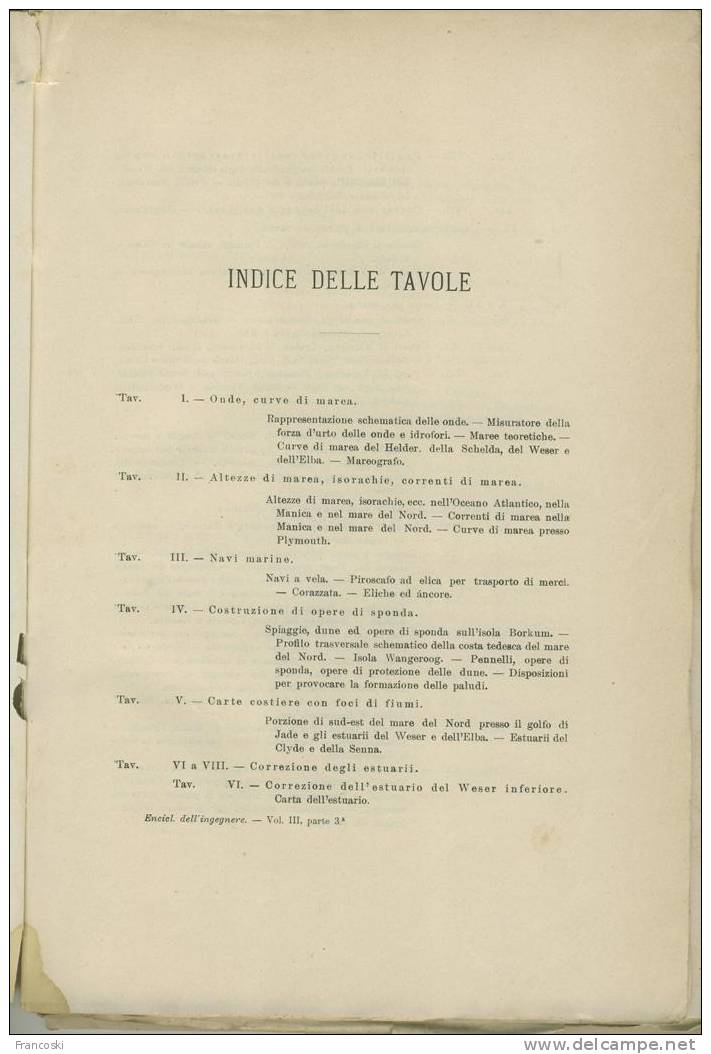 L.FRANZIUS:COSTRUZIONI MARITTIME-MARE,NAVE,PORTO,MOLO,FARO-277 INCISIONI-ATLANTE 30 TAVOLE LITOGRAFICHE-1897- - Textes Scientifiques
