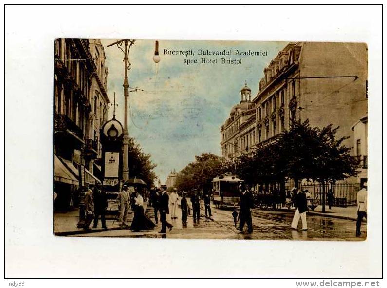 - ROUMANIE 1881/1918 . AFFRANCHISSEMENT SIMPLE  SUR CPA DE 1910 POUR LA FRANCE . - Storia Postale