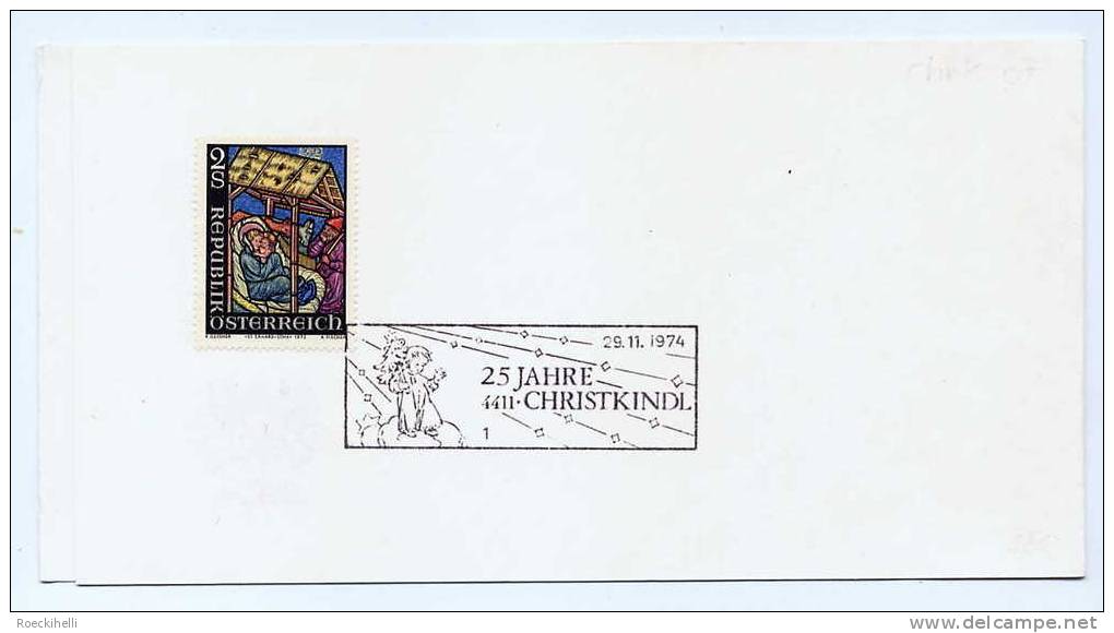 29.11.1974  -  Interess. Faltkarte D. Österr. Post Mit CHRISTKINDL-Sonderstempel  (christkindl 29.11.1974) - Briefe U. Dokumente