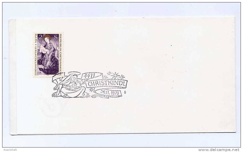 26.11.1976  -  Interessante Faltkarte D. Österr. Post Mit CHRISTKINDL-Sonderstempel  (christkindl 26.11.1976) - Briefe U. Dokumente