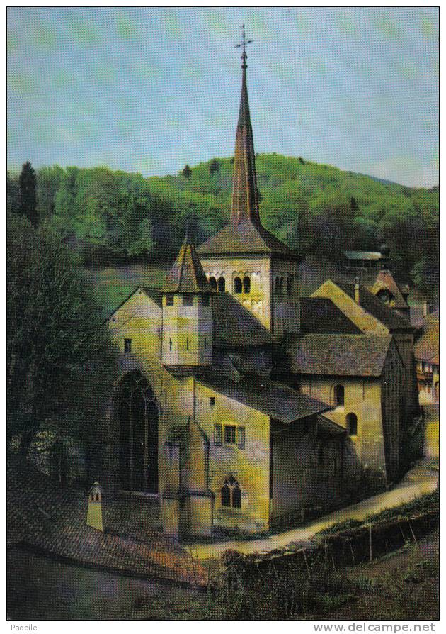 Carte Postale Suisse  Romainmôtier  L´église Romane Trés Beau Plan - Romainmôtier-Envy