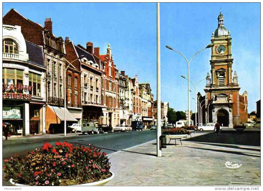 CPSM. LENS. PLACE JEAN JAURES. DATEE 1973. - Lens