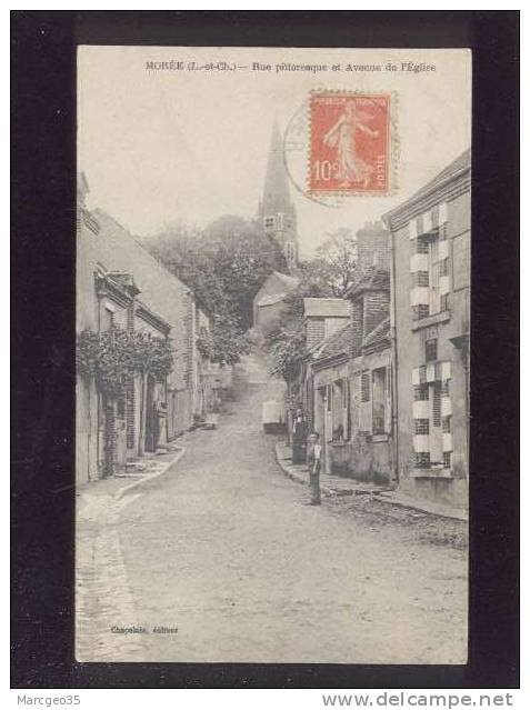 Morée Rue Pittoresque & Avenue De L'église édit.chapelain Animée   Belle Carte - Moree