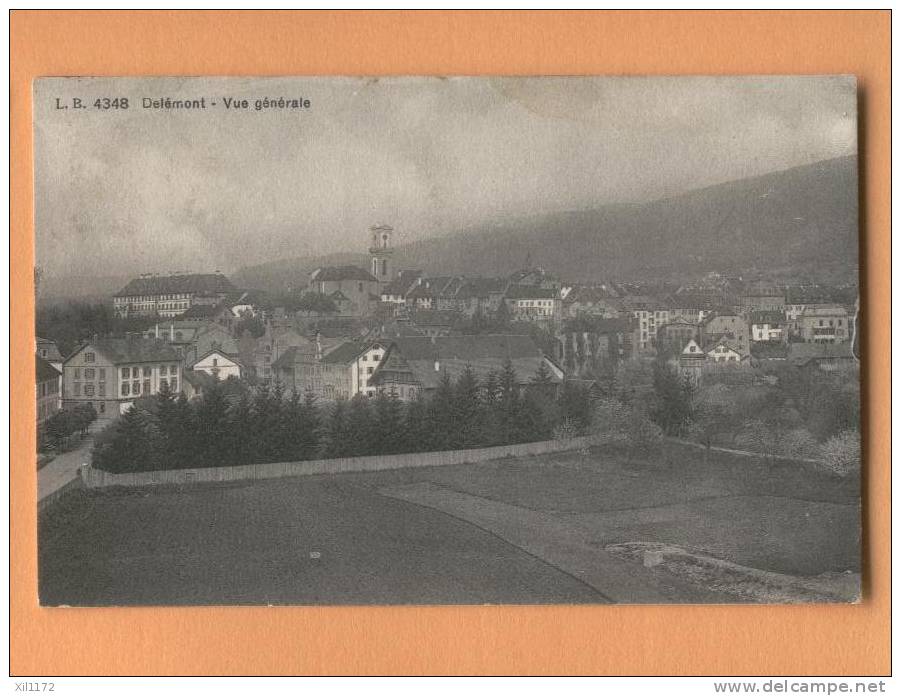 G744 Delémont, Jura, Vue Générale. Cachet Delémont 1912 Vers Basel - Delémont