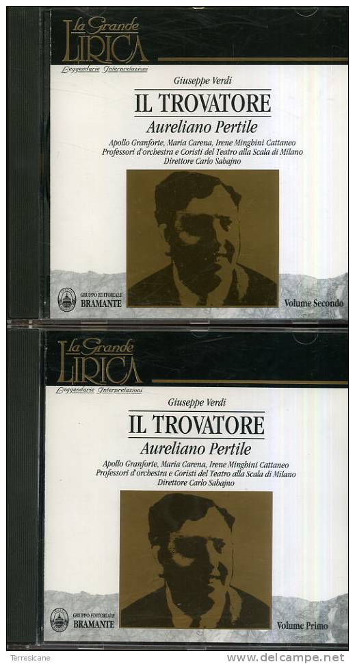 CD VERDI IL TROVATORE 2 (DUE) CD AURELIANO PERTILE BRAMANTE - Opera