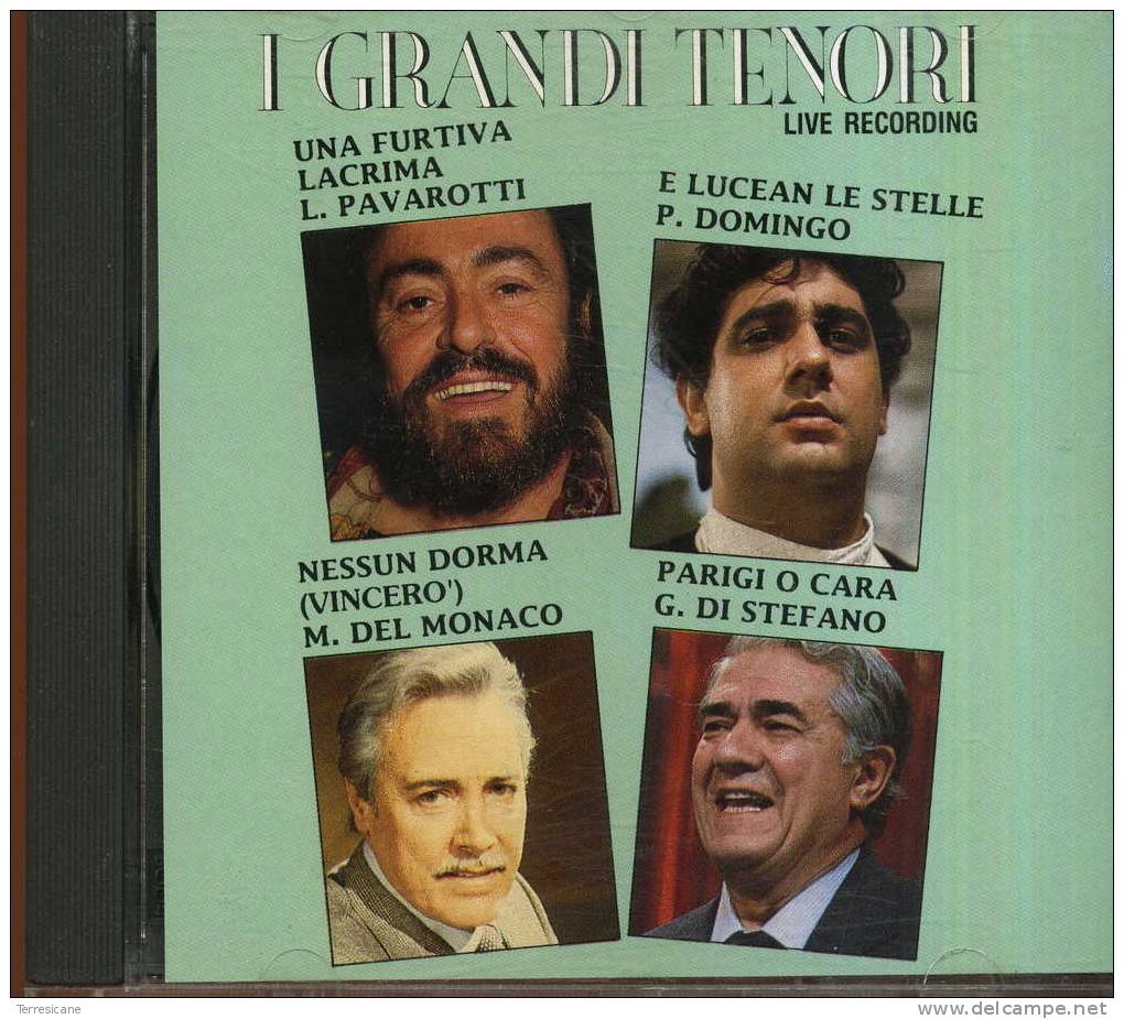 CD I GRANDI TENORI PAVAROTTI DOMINGO DEL MONACO DI STEFANO LIVE RECORDING - Opera