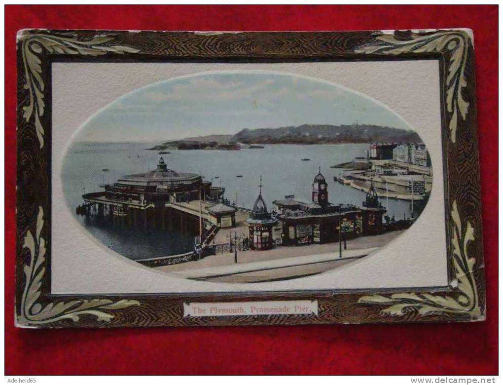 Luxury Card The Plymouth Promenade Pier (destroyed In WWII)  Publ. W.B.P - Plymouth