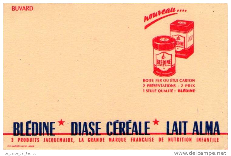 BUVARD: JACQUEMAIRE Blédine Lait Alma Diase Céréale - Lebensmittel
