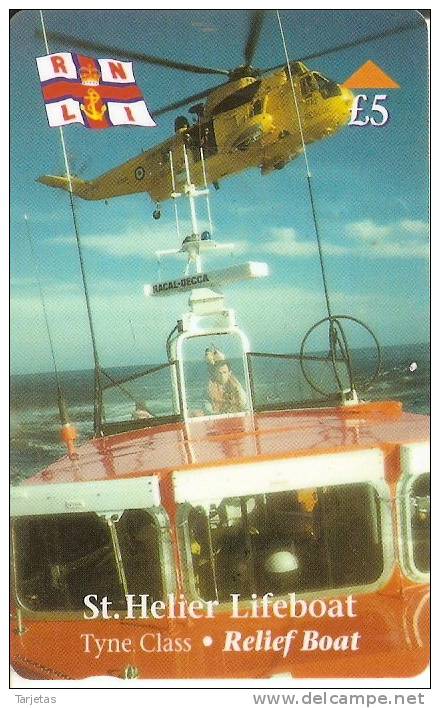 JER-136 TARJETA DE JERSEY DE  RNLI LIFEBOAT (46JERD)   BARCO-SHIP - [ 7] Jersey Und Guernsey