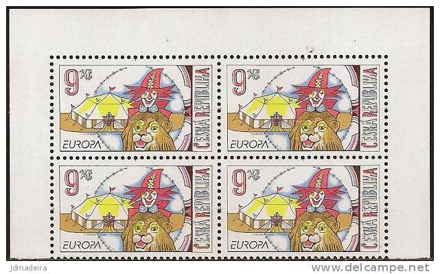 Czech Republic Europa 2002 Clown - Cirque - Circus Block Of Four MNH - 2002