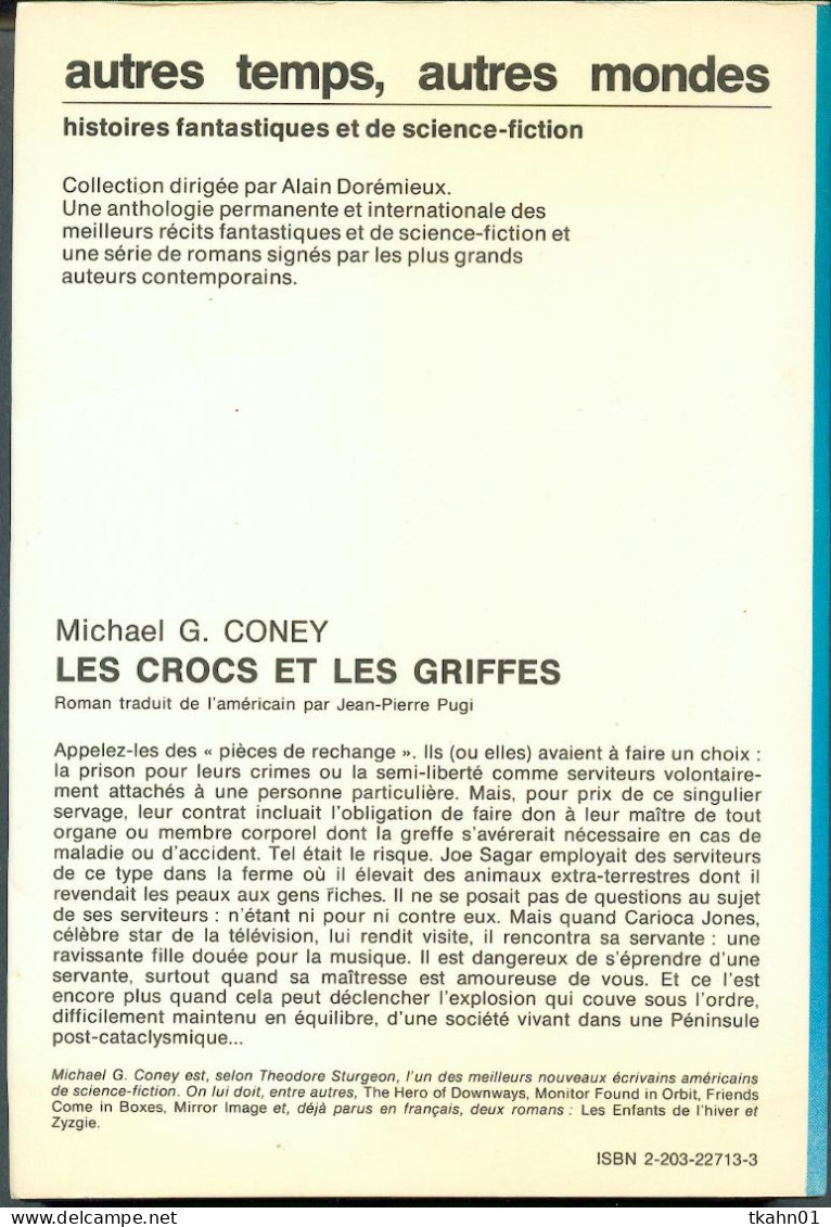 MICHAEL-G-CONEY  " LES CROCS ET LES GRIFFES "  CASTERMAN-ROMAN  DE 1980 - Casterman