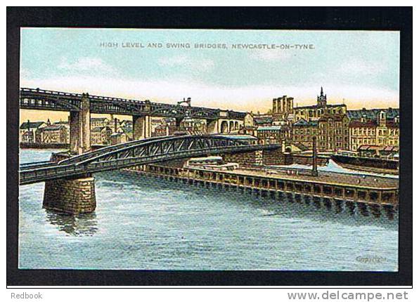 Early Postcard High Level & Swing Bridges Newcastle-on-Tyne Northumberland - Ref 500 - Newcastle-upon-Tyne