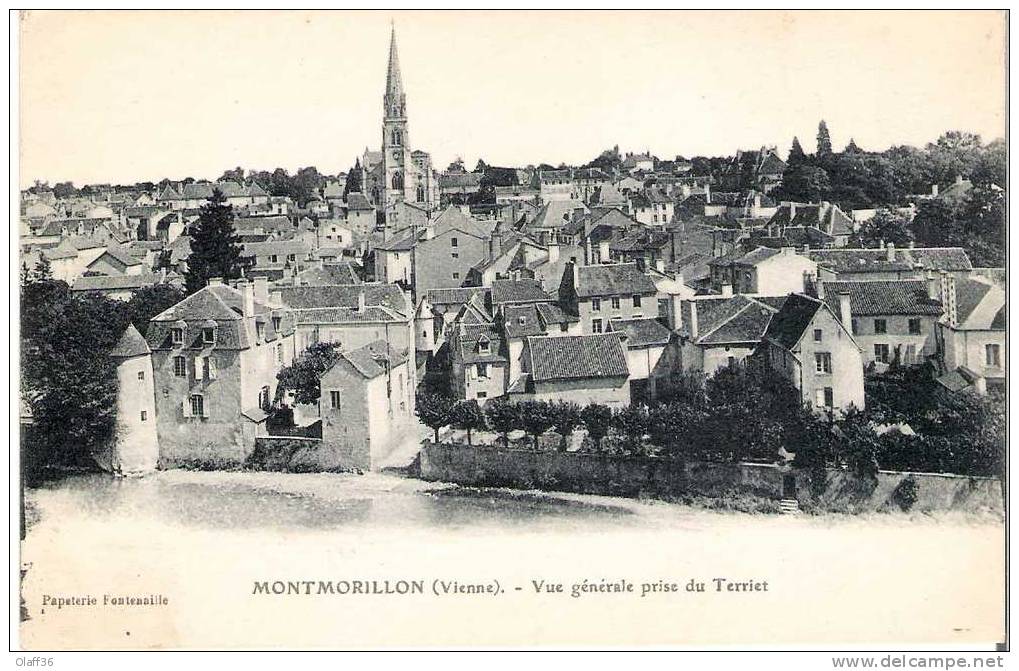 CPA VIENNE 86 MONTMORILLON  Vue Générale Prise Du Terriet - Montmorillon