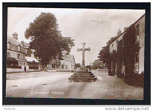 Early Real Photo Postcard Llandaff Cross & Houses Glamorgan Wales - Ref 502 - Glamorgan