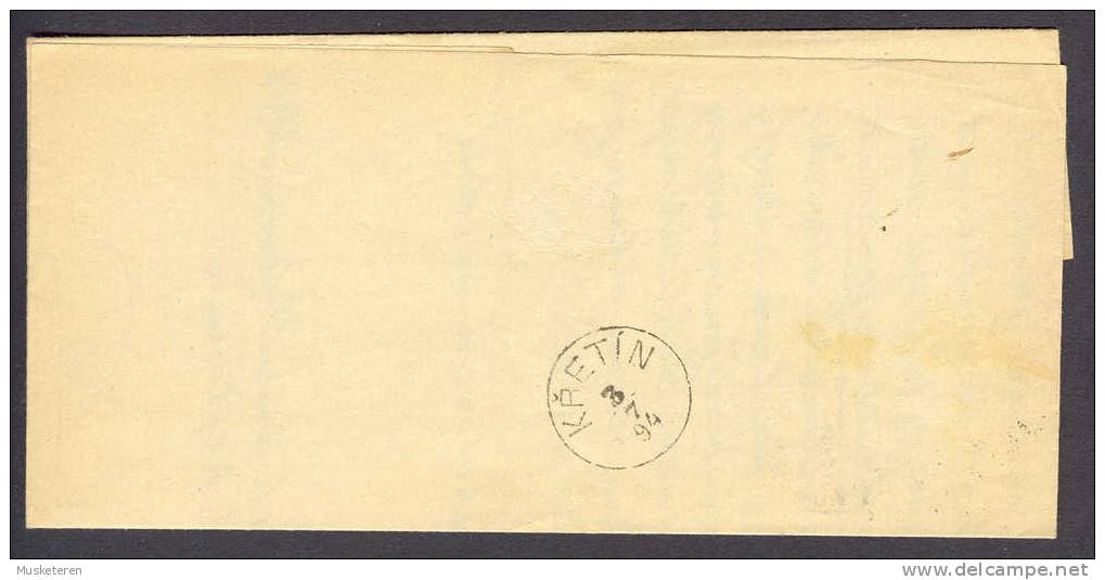 Austria Czech Vorläufer BOSKOWITZ Boscovice Hauptmannschaft 1894 Cancel Folded Cover To Kretín - ...-1918 Vorphilatelie