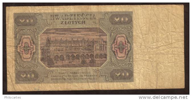 POLOGNE  -  20 Zlotych -  Usagé - Polen