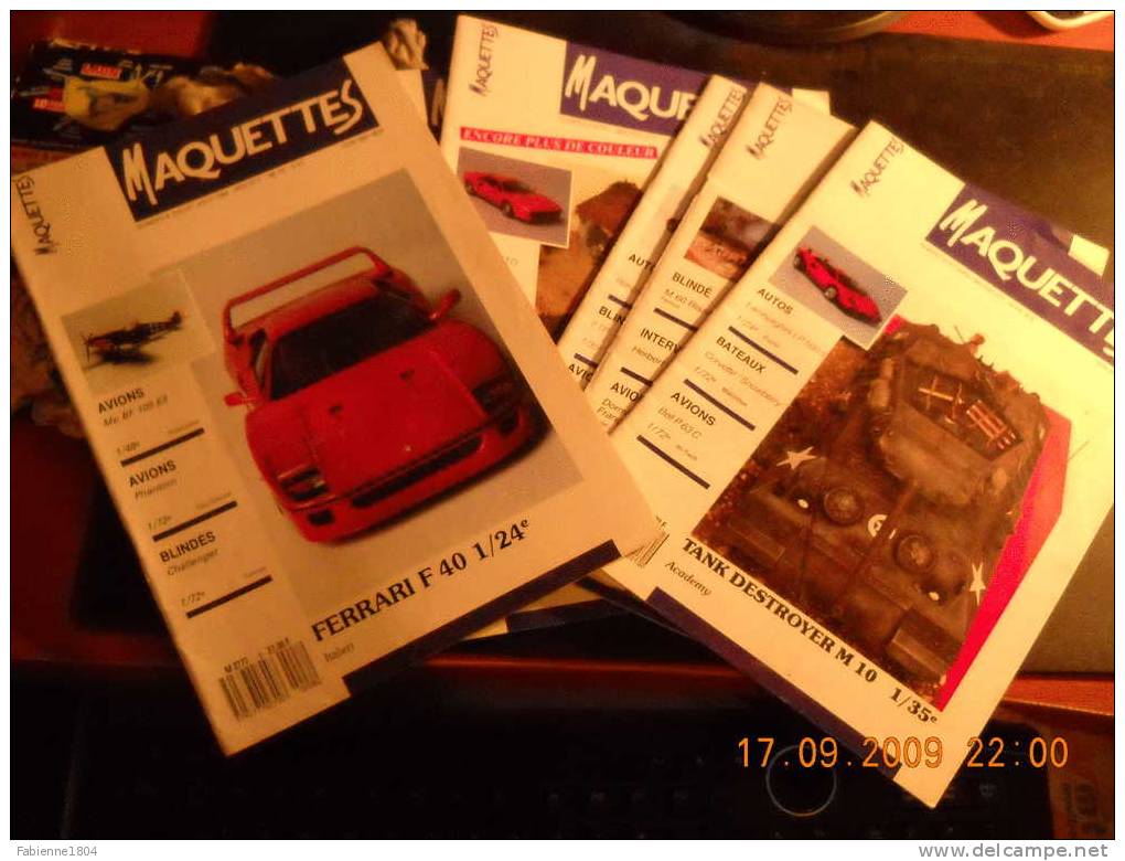 LOT DE 6 MAGAZINES OU REVUES MAQUETTES AVRIL A OCTOBRE 1988 FERRARI F40 HERCULES C 130 LEOPARD 2..... - Riviste