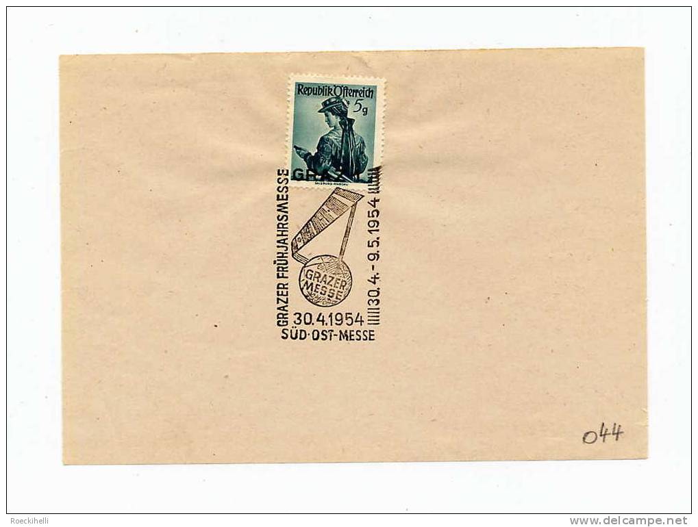 30.4.1954  - Sonderstempel-Blatt -  Grazer Frühjahrsmesse  (SSt 044) - Briefe U. Dokumente