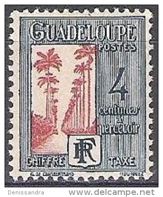 Guadeloupe 1928 Michel Taxe 26 Neuf ** Cote (2004) 0.40 Euro Allée Des Palmiers - Timbres-taxe
