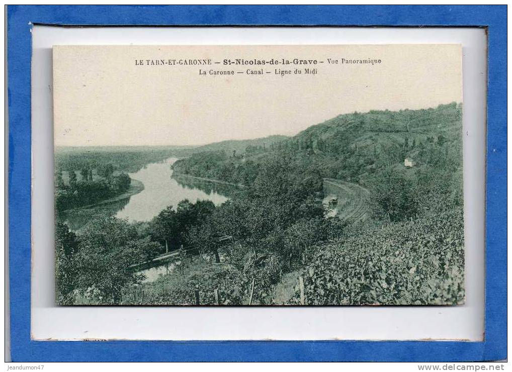 ST-NICOLAS-DE-LA-GRAVE. - . VUE PANORAMIQUE - LA GARONNE - CANAL - LIGNE DU MIDI. - Saint Nicolas De La Grave