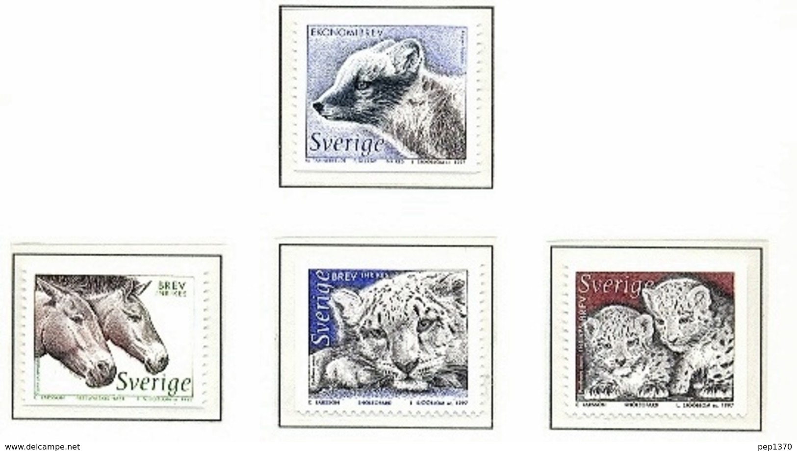 SUECIA 1997  FAUNA NORDICA MAMIFEROS - YVERT 1970-1973** - Neufs