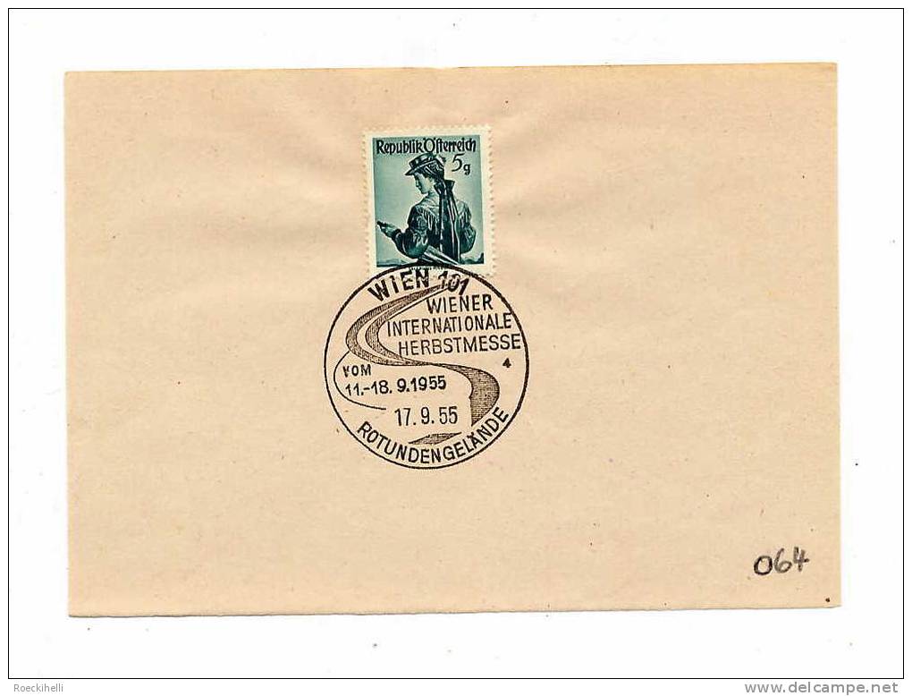 Sonderstempel-Blatt  -  17.9.55  -  Wien 101 - Wiener Internat. Herbstmesse  (SSt 064) - Lettres & Documents