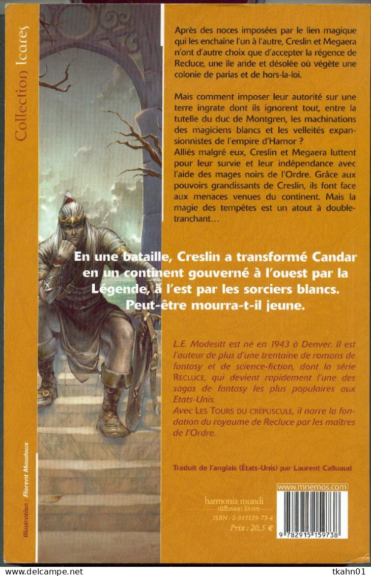 MNEMOS " LES TOURS DU CREPUSCULE -TOME-2 " L-E-MODESITT  GRAND-FORMAT DE 348 PAGES - Mnemos