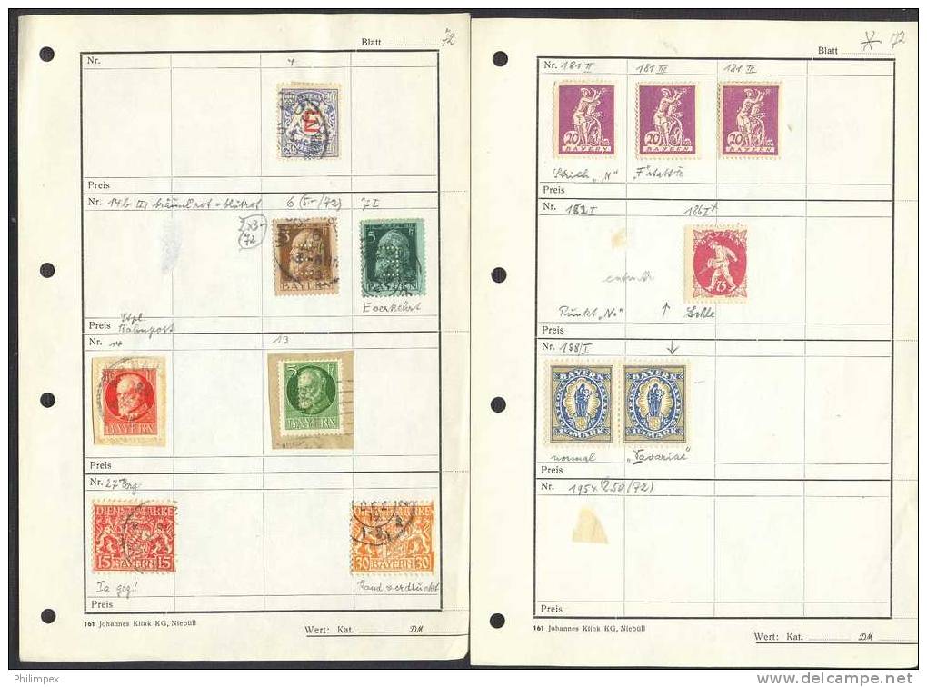 OLD GERMAN STATES, LOT  APPROVAL PAGES - BAVARIA And BADEN - Verzamelingen