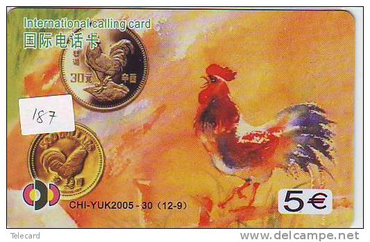 Télécarte COQ (187) ZODIAQUE * COCK PHONECARD HOROSCOPE * HAAN * HAHN * ROOSTER * DIERENRIEM * ZODIAC * HOROSCOOP - Sternzeichen