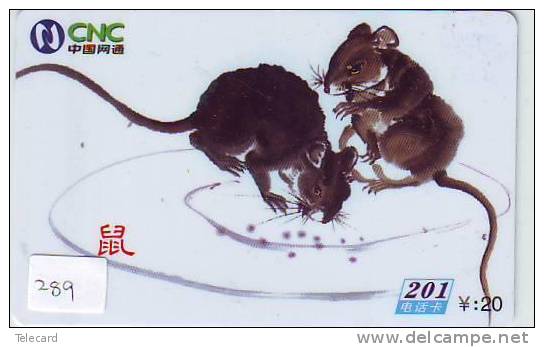 Télécarte SOURIS (289) ZODIAQUE * MOUSE PHONECARD HOROSCOPE * MUIS * MAUS * DIERENRIEM * ZODIAC * HOROSCOOP - Sternzeichen