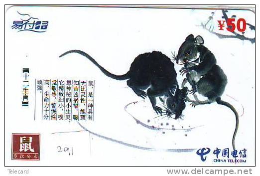 Télécarte SOURIS (291) ZODIAQUE * MOUSE PHONECARD HOROSCOPE * MUIS * MAUS * DIERENRIEM * ZODIAC * HOROSCOOP - Sternzeichen