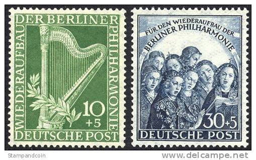 Germany Berlin 9NB4-5 Mint Never Hinged Semi-Postals From 1950 - Unused Stamps