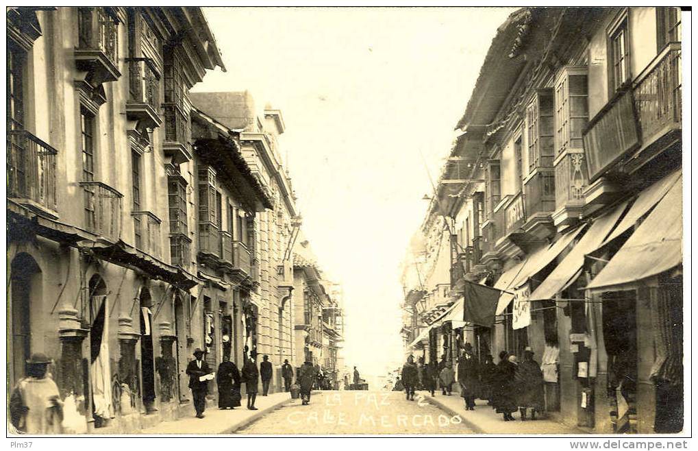 LA PAZ - Carte Photo - Calle Mercado - Bolivia