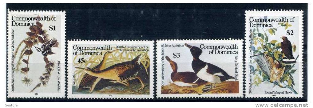 DOMINICA 1985 Ornythologie  Cpl Set Of 4 Stamps Cat. Yvert N° 847/50  Absolutely Perfect MNH ** - Collections, Lots & Séries